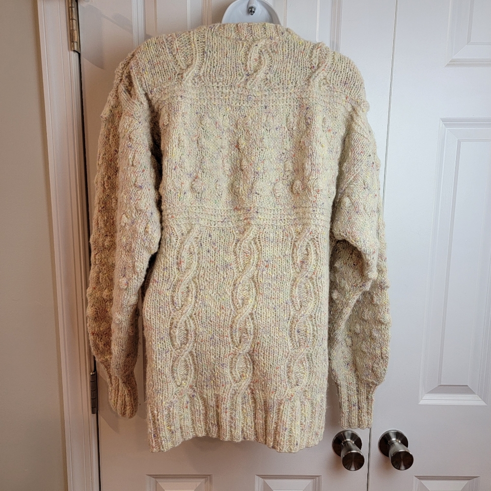 Hand Knitted Pastel Speckled Cozy Sweater XL - Picture 8 of 13